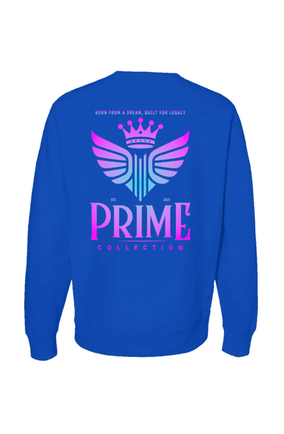luxury-streetwear-royal-blue-crewneck-sweater-endvr-prime-collection-ss25-cc-back